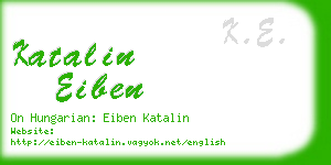 katalin eiben business card